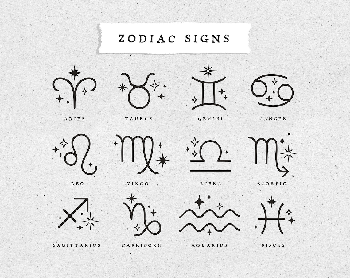 Zodiac Sign Svg Bundle Gemini Svg File for Cricut Astrology - Etsy