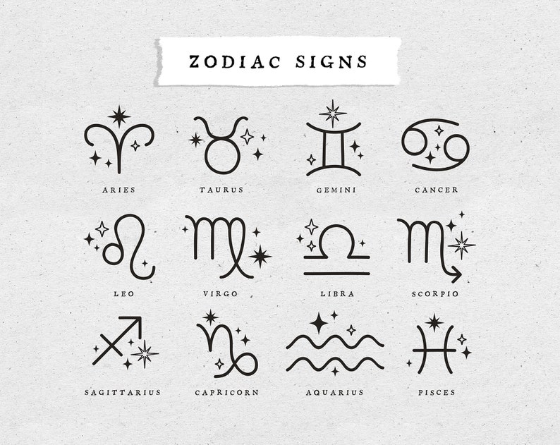 Zodiac Sign Svg Bundle Gemini Svg File for Cricut Astrology - Etsy UK