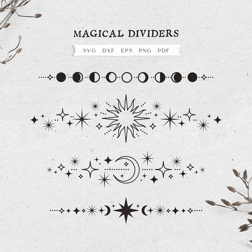 Celestial Frame SVG Magical Divider Svg Files for Cricut - Etsy Australia