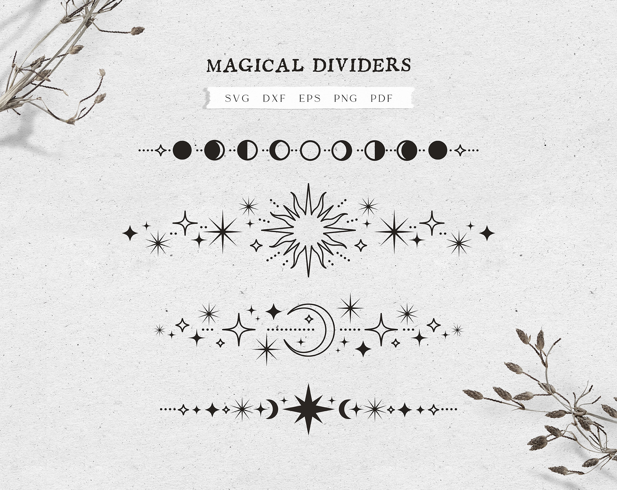 Celestial Frame SVG Magical Divider Svg Files for Cricut Etsy UK