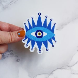 Evil Eye Vinyl Sticker: Waterproof Sticker