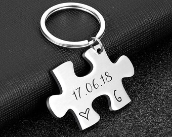 Puzzle Piece Keyring Etsy
