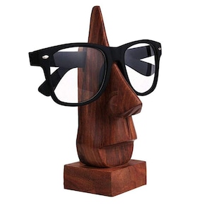 Maazcreations Wooden Nose Shaped Eyeglass Spectacle Holder Display Stand Home Decorative Spectacle Holder ( Free Shipping Worldwide )