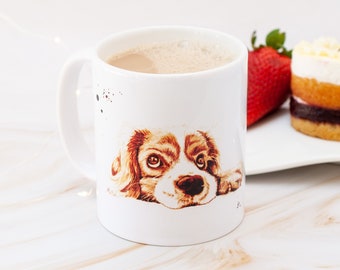 Cavalier king Charles Spaniel, shih tzu gifts, shih tzu mom, paw print mug, Dog lover gift, Cute mugs, Dog mom mug, Pekingese mom, mom bday