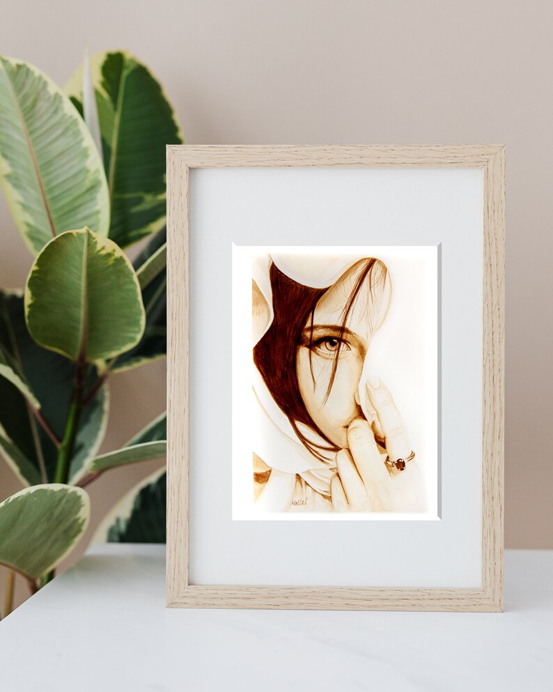 Coffee Fortune Teller, Coffee Painting, Coffee Poster, Mystic Art