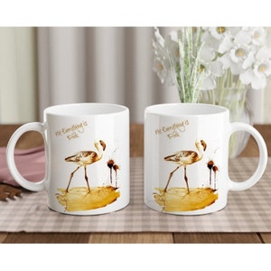 Flamingo mug, Sarcastic coffee mugs, Flamingo coffee cup, Flamingo gifts, bird lover, cool coffee mugs, Bird watching, Biology teacher gift image 2