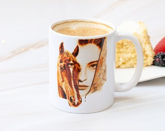 Equestrian gifts, Horse coffee mug, Horse whisperer, Western, Cowgirl mug, Horseback riding, 3rd eye, Horse trainer gift