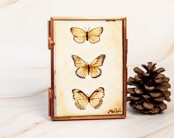 Butterfly artwork, Retro butterfly, Butterfly gift , Antique painting, Tiny painting, Small shelf decor, Minimalist painting, Framed art