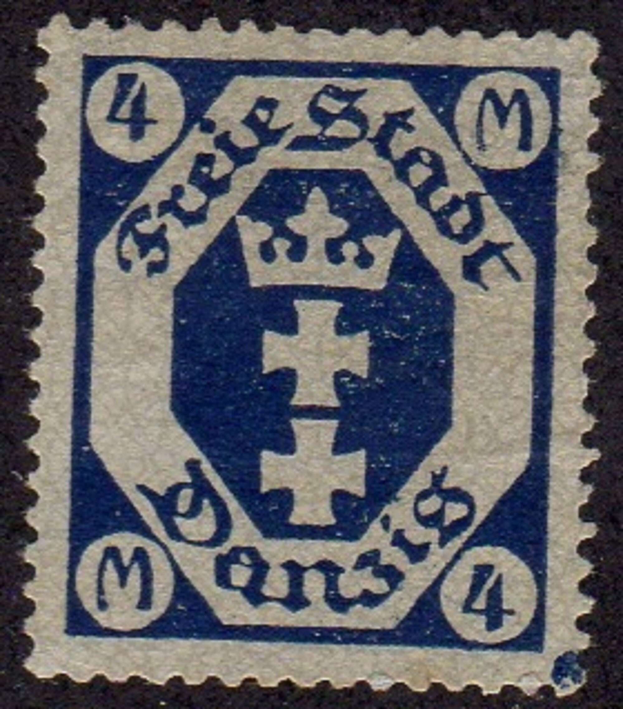1921 4 marks Danzig stamp Etsy