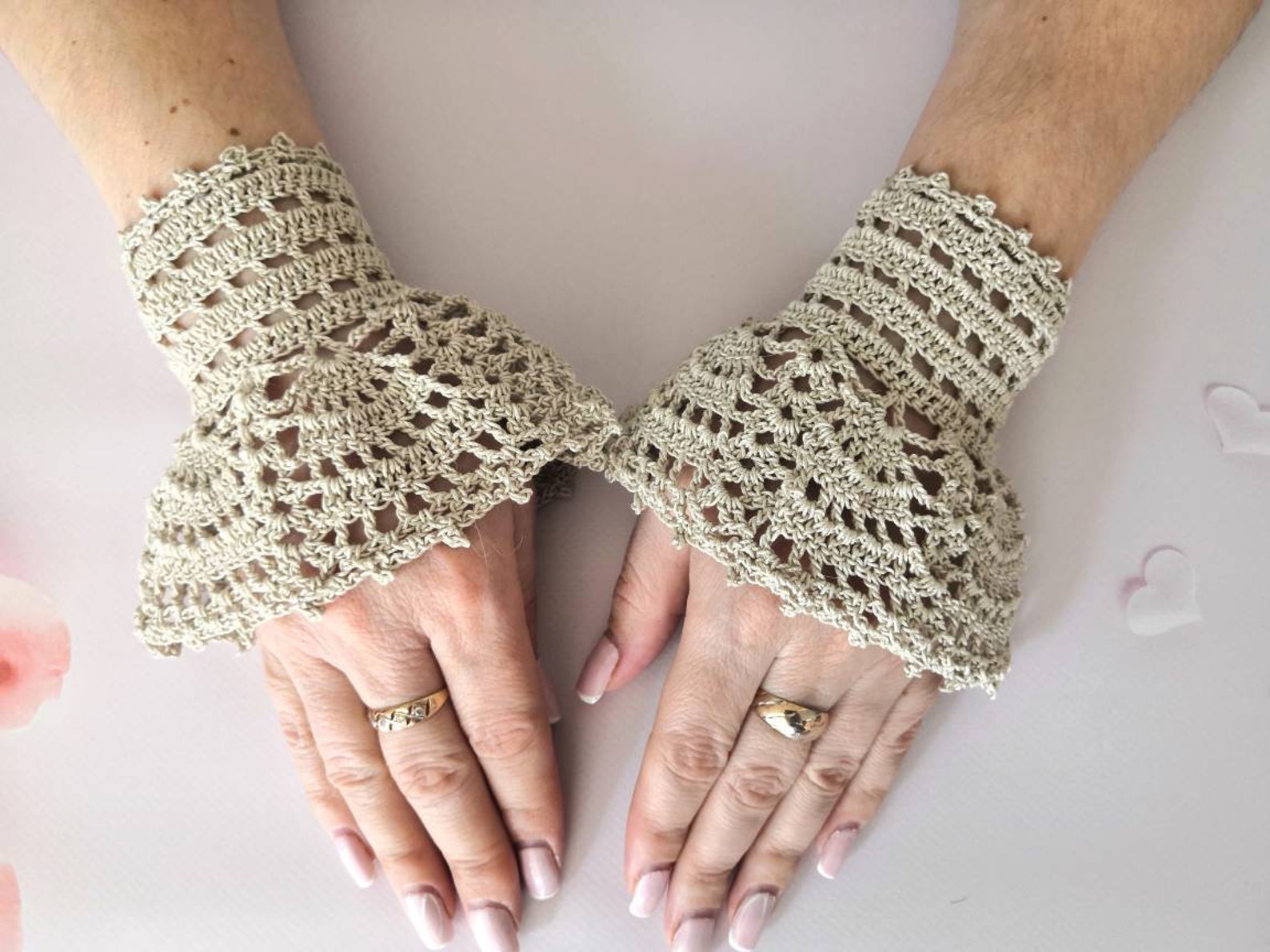 Women's ruffle cuffs Crochet cuffs bracelet Wedding lace Etsy