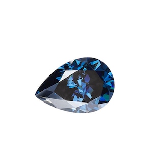 Moissanite blu naturale Pera Moissanite coltivata in laboratorio, dimensioni da 3x5 a 10x14 mm, superato il tester del diamante Moissanite Moissanite coltivata in laboratorio, Moissanite blu