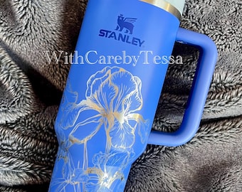 Custom Engraved and/or Hand Dyed Stanley Quencher Travel Tumbler Mug, 30 & 40 oz!