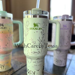 Inspirational Bible Verses and Quotes on Stanley H2.0 Quencher Tumbler Cup, 40 oz size