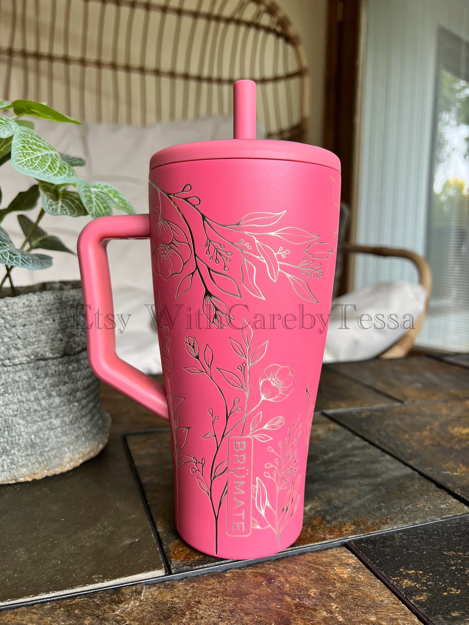 New Sunflower Engraved Brumate Era Tumbler, Sunflower Engraved Era, 40oz  Tumbler With Handle, Engraved Brumate Era Tumbler, Engraved Tumbler 