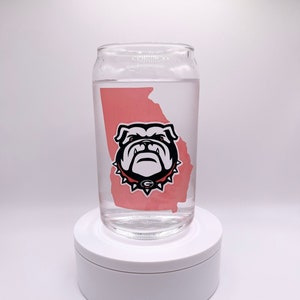 Color Changing Georgia Bulldogs – 16 oz Beer Can Glass | Bulldogs Game Day Cup | College Football Gift | UGA Fan Drinkware