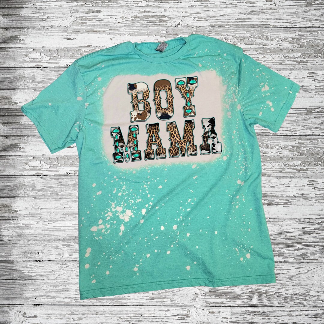 Bleached Boy Mama Tshirt, Graphic Tshirt, Bleached Shirt, Plus Size