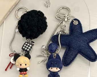 Dimoo Pop Bean Charm: Accesorio para teléfono hecho a mano