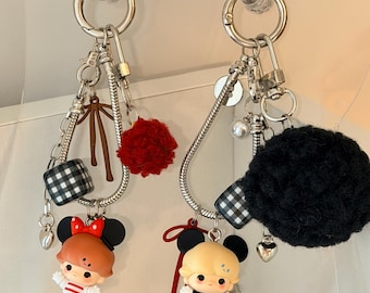 Ciondolo di Topolino e Minnie a forma di caramella Pop Bean: ciondoli per borse, ciondoli per cellulari, portachiavi fatti a mano