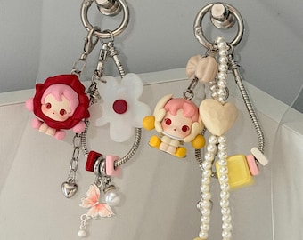 Porte-clés Pop Bean : accessoire de téléphone fait main