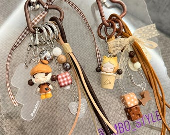 Adornos para bolsos Skull Panda Pop: Adornos hechos a mano para bolsos, teléfonos y llaveros.