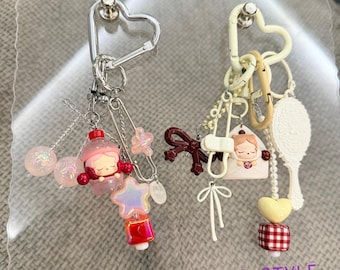 Colgante de calabaza con forma de panda: colgantes hechos a mano para bolsos, móviles y llaveros.