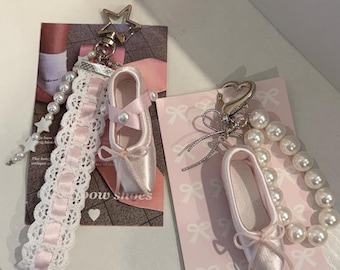 Colgante para bolso con forma de zapatilla de ballet: accesorio para bolsos, carteras y mochilas.