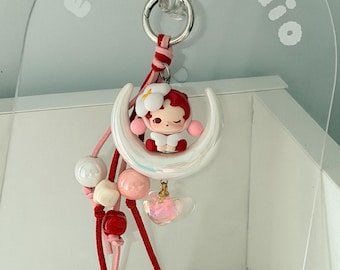 Porte-clés Pop Bean : accessoire de téléphone fait main