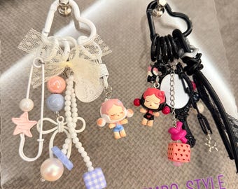 Colgante de calabaza con forma de panda: colgantes hechos a mano para bolsos, móviles y llaveros.