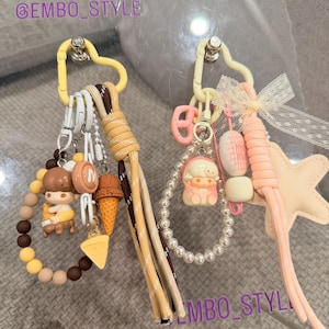 Dimoo Pop Bean Charm: Handmade Bag Charms, Phone Charms, Key Chains