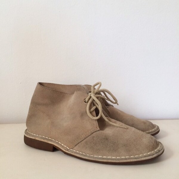 Beige Suede Desert Boots Size Women's US8 EU39