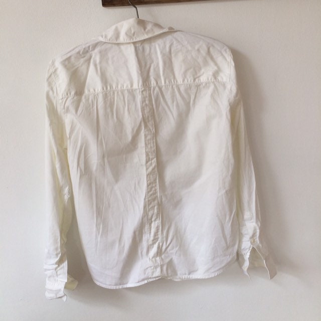 Chemisier Vintage Escada En Coton Blanc – Motifs Cordes Marines – Taille 34 – Rare !