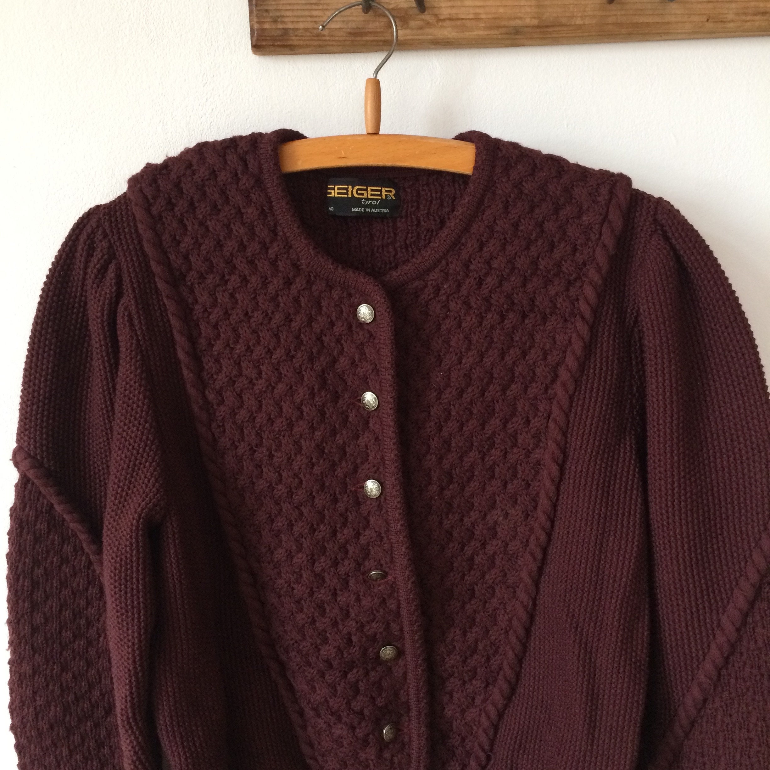 Vintage Traditional Tyrol Wool Knitted Cardigan Sweater - Etsy Vintage Traditional Tyrol Wool Knitted Cardigan Sweater - Etsy