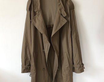 Trench vintage in cotone marrone taglia M