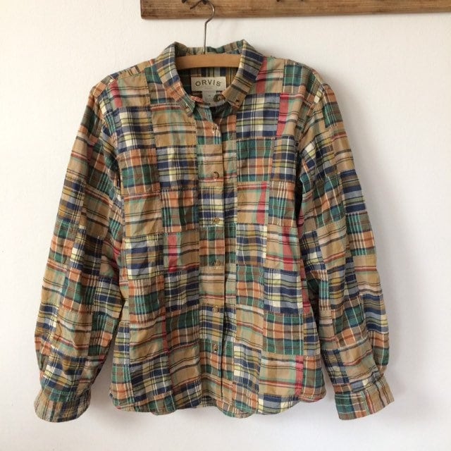 Orvis, Shirts, Orvis Button Up Shirt Chamois Cloth Men M Green Flannel  Classic Fit Solid Vtg