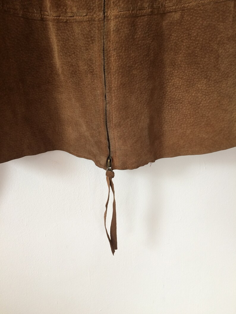 Vintage Brown 100% Suede Zip Jacket main image 1