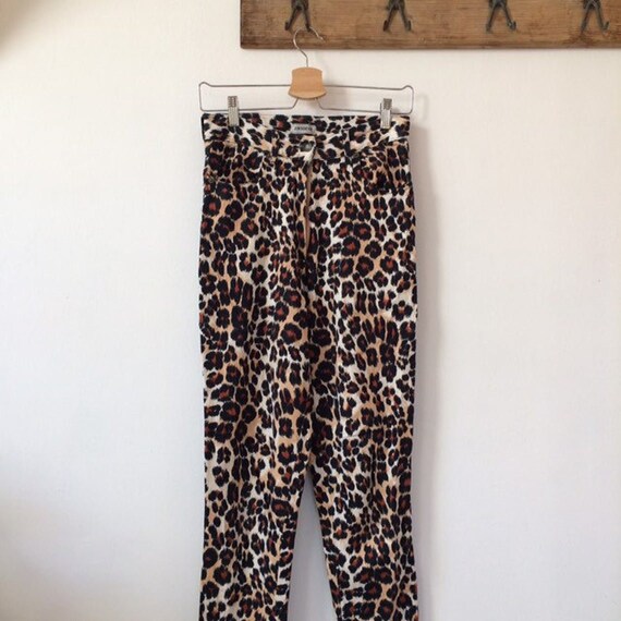 Leopard Print High Waist Skinny Pants - image 3