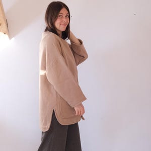 Vintage Wool Brown coat Jacket women&#39;s