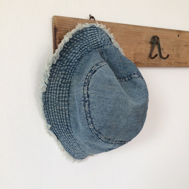 Vintage Denim Bucket Hat Etsy