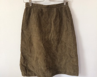 Vintage Corduroy Pencil Skirt