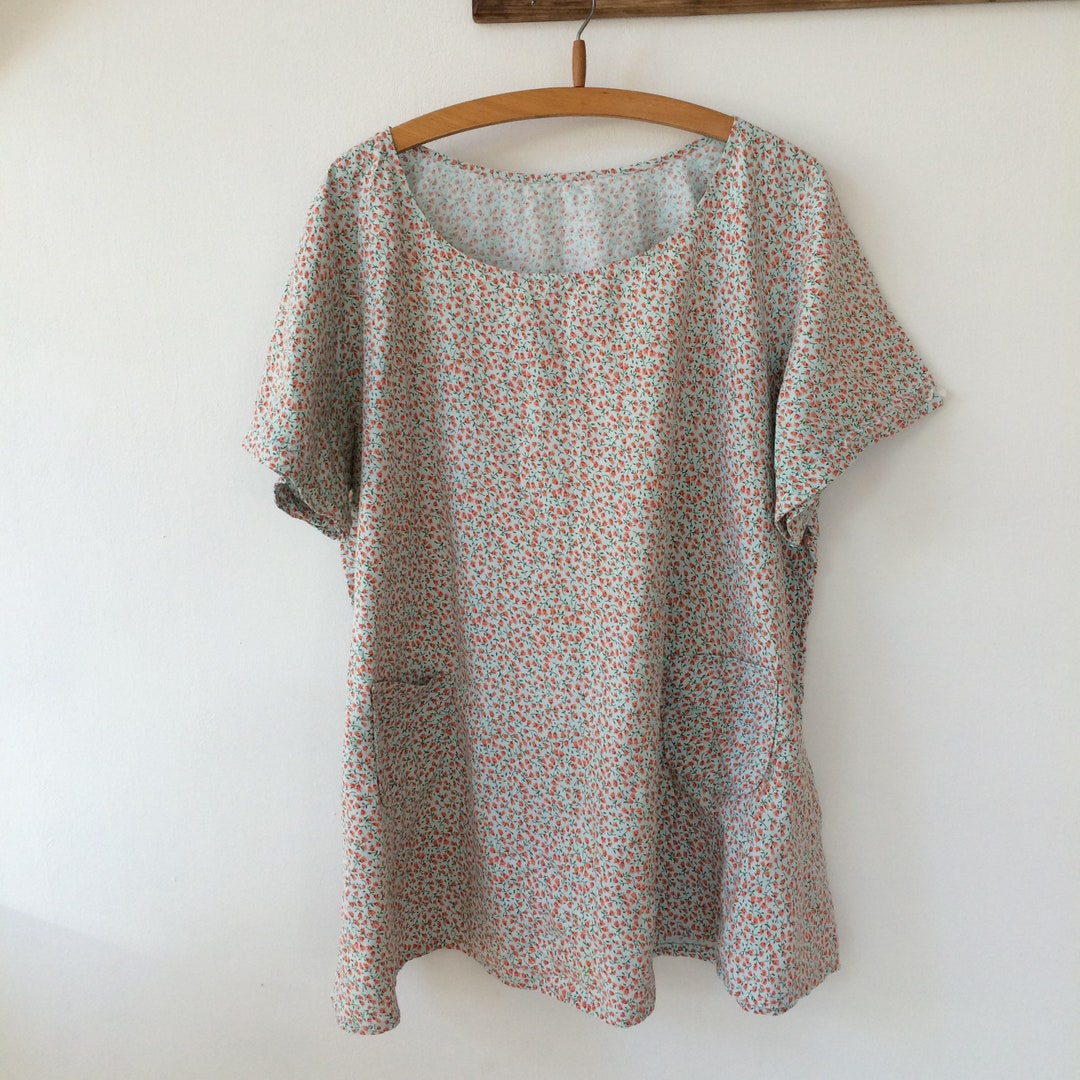 Women’s Toile Print Mini Tunic Dress with Collar