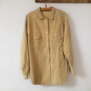 Vintage Real Suede Jacket Shirt Real Leather shirt