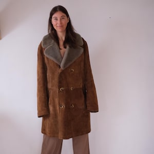 Vintage Real Shearling Coat Women&#39;s Sheepskin Coat