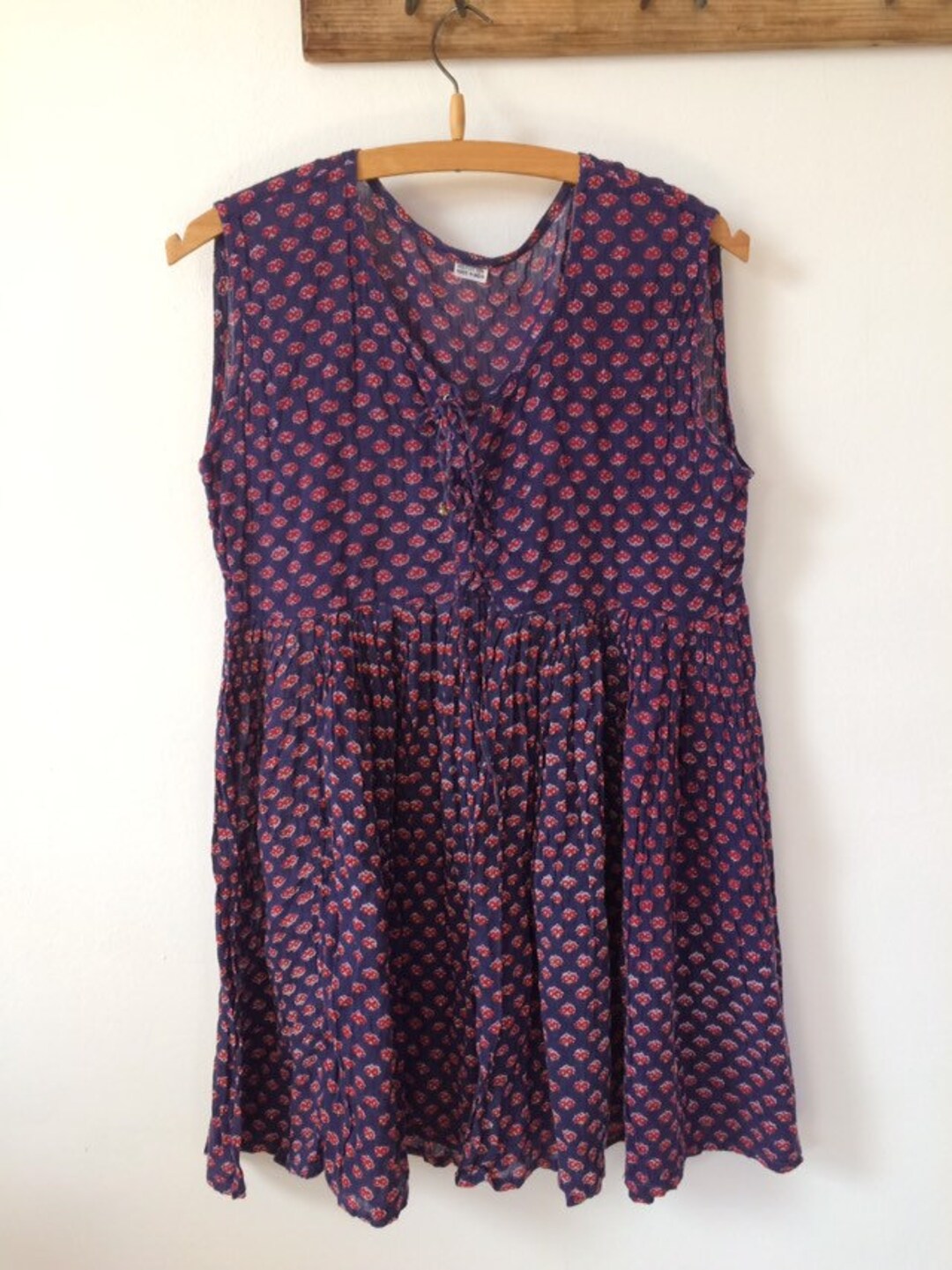 Vibrant Vintage Indian Block Print Kurta Tunic