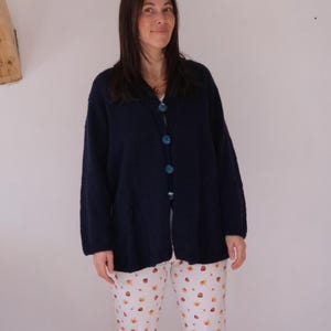 Vintage Handknitted Alpaca Cardigan