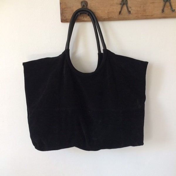 Vintage Suede Tote Bag