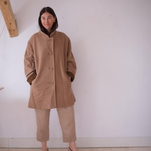 Vintage Brown Wool Coat Women&#39;s coat