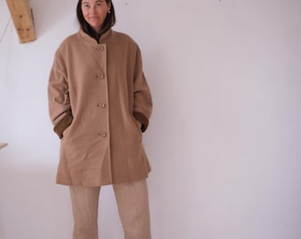 Vintage Brown Wool Coat Women's coat
