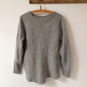 Vintage Grey Cashmere Knitted Sweater Pullover