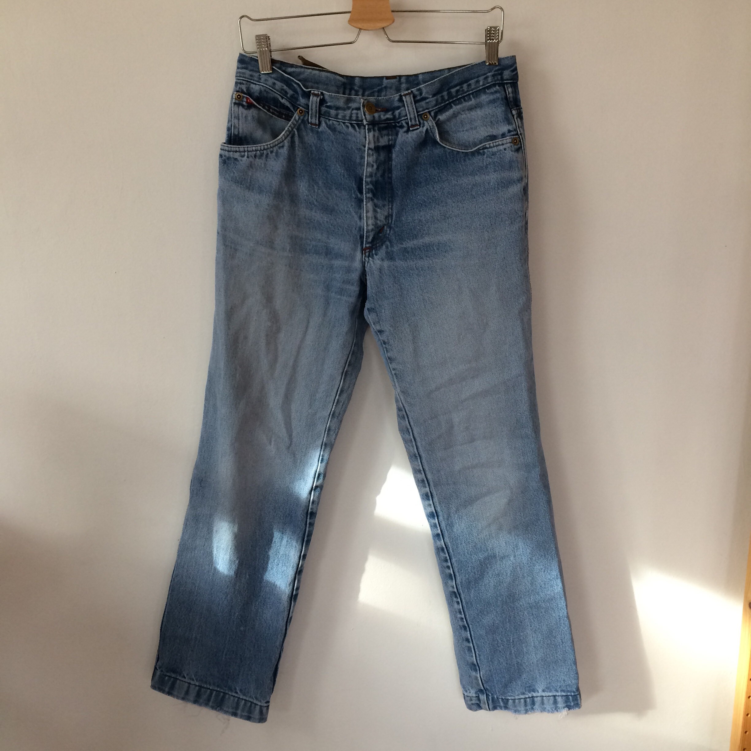 Vintage Faded Straight Leg Jeans - Etsy