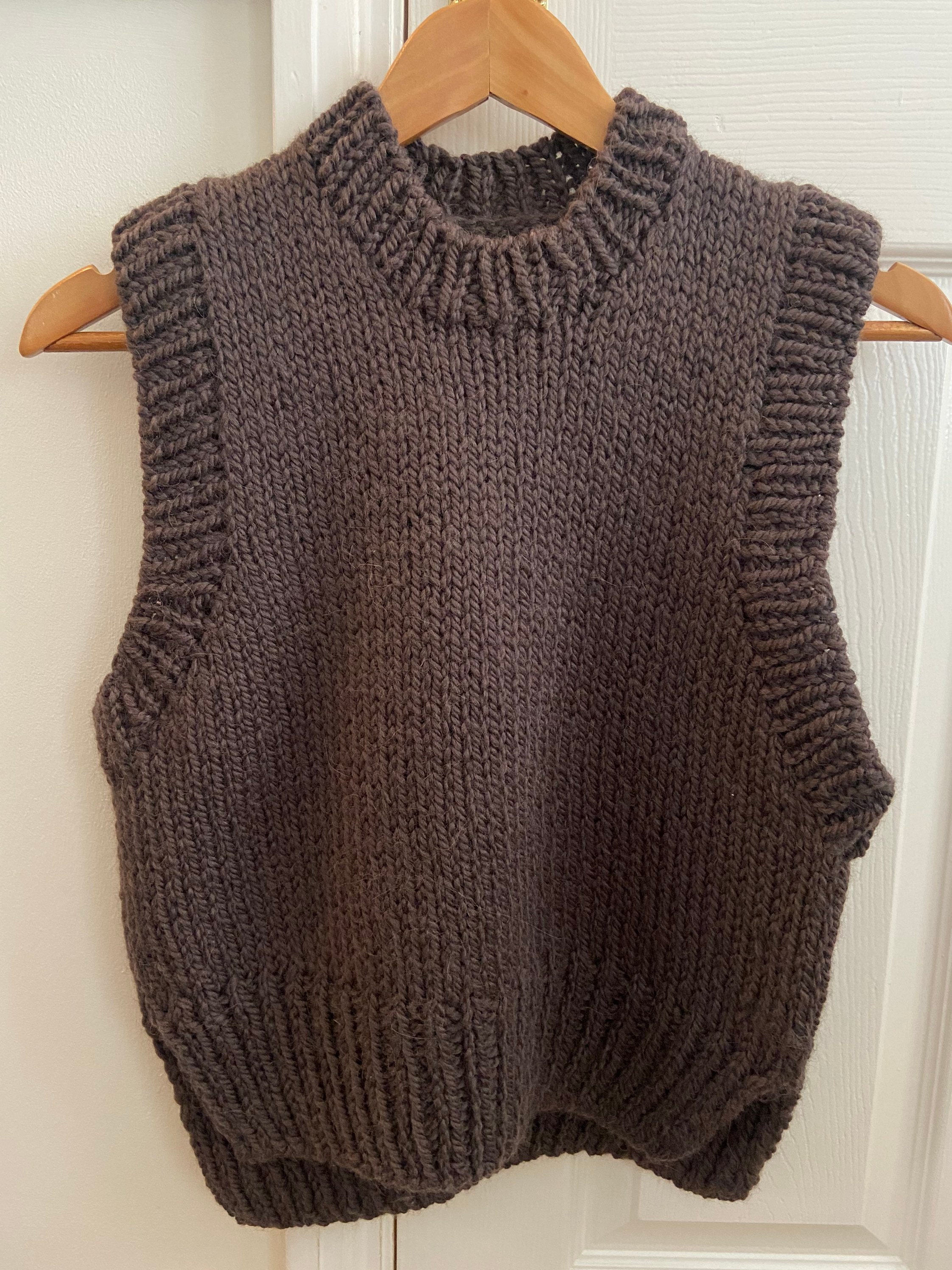 Hand knitted sweater vest | Etsy